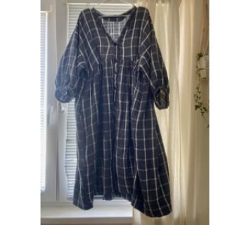 Dvojitá gázovina/mušelín Double sided Checks navy melange