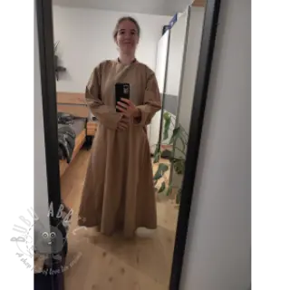 Bawełniana tkanina z lnem taupe