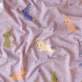 Dzianina Bunnies purple melange