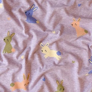 Dzianina Bunnies purple melange