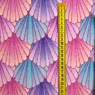Dzianina dresowa Seashells purple digital print