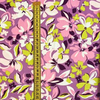 Dresówka Bright flowers design pink lime