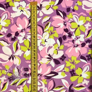 Dresówka Bright flowers design pink lime