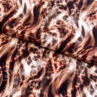 Wiskoza ECOVERO Animal skin brown digital print