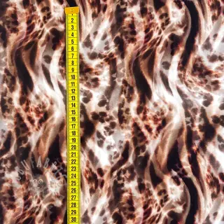 Wiskoza ECOVERO Animal skin brown digital print