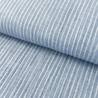 Dvojitá gázovina/mušelín YARN DYED Stripes light blue