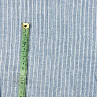 Muślin double gauze YARN DYED Stripes light blue