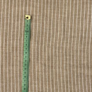 Muślin double gauze YARN DYED Stripes taupe