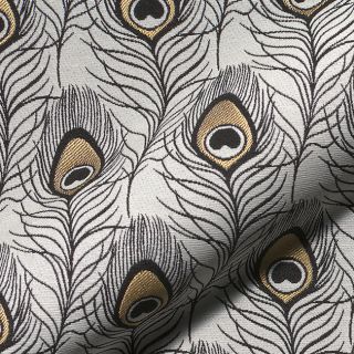 Tkanina dekoracyjna jacquard Peacock Feather Deco metallic deluxe