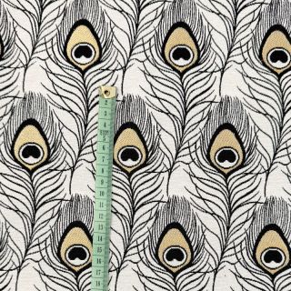 Tkanina dekoracyjna żakardowa Peacock Feather Deco metallic deluxe