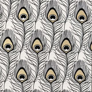 Tkanina dekoracyjna jacquard Peacock Feather Deco metallic deluxe