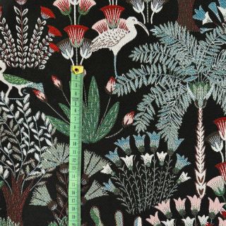 Tkanina dekoracyjna jacquard Botanic Paradise Bird