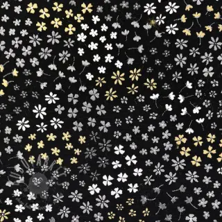Tkanina dekoracyjna jacquard Flower Mix Sprinkle metallic deluxe