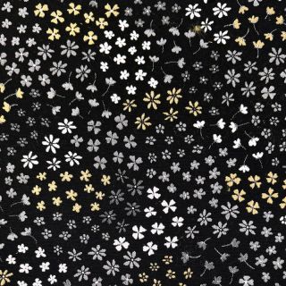 Tkanina dekoracyjna żakardowa Flower Mix Sprinkle metallic deluxe