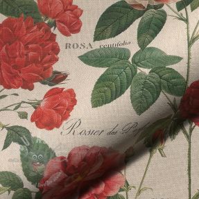 Tkanina dekoracyjna Linenlook premium Vintage Rose Garden digital print