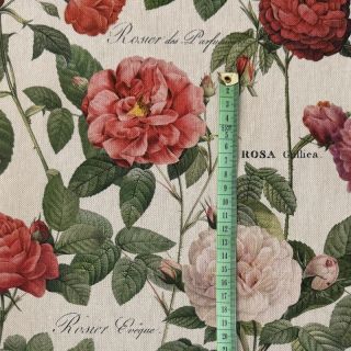Tkanina dekoracyjna Linenlook premium Vintage Rose Garden digital print