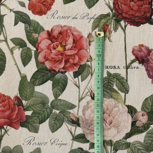 Tkanina dekoracyjna Linenlook premium Vintage Rose Garden digital print