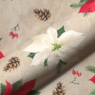 Tkanina dekoracyjna Classic Poinsettia Flower digital print