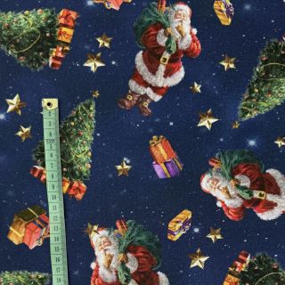 Tkanina dekoracyjna Classic Santa Scene digital print