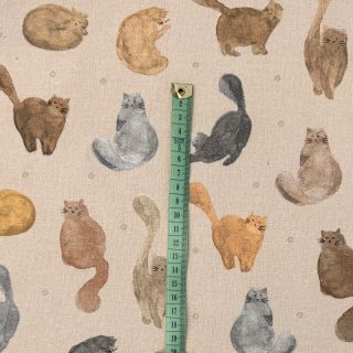 Tkanina dekoracyjna Cat Furry Friend digital print