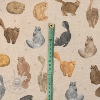 Tkanina dekoracyjna Cat Furry Friend digital print