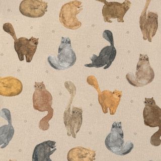 Tkanina dekoracyjna Cat Furry Friend digital print