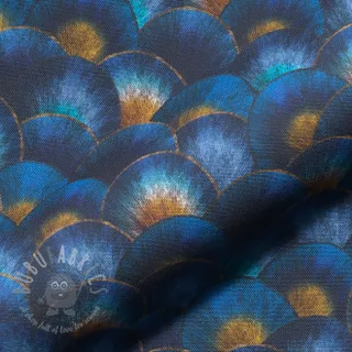 Tkanina dekoracyjna Scale Peacock Feather digital print