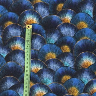 Tkanina dekoracyjna Scale Peacock Feather digital print