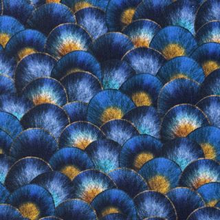 Tkanina dekoracyjna Scale Peacock Feather digital print