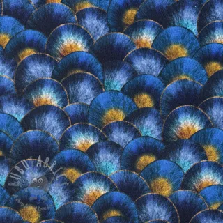 Tkanina dekoracyjna Scale Peacock Feather digital print