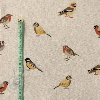 Tkanina dekoracyjna Linenlook Tiny Garden Birds