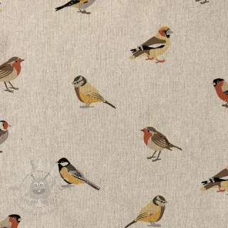 Tkanina dekoracyjna Linenlook Tiny Garden Birds