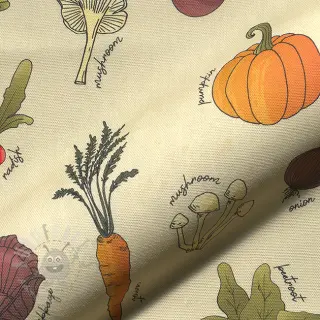 Tkanina dekoracyjna Veggie Harvest Garden digital print
