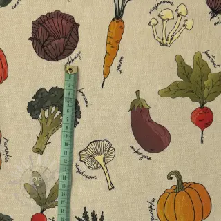 Tkanina dekoracyjna Veggie Harvest Garden digital print