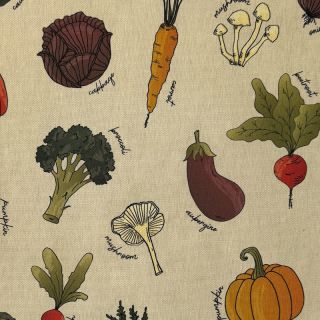Tkanina dekoracyjna Veggie Harvest Garden digital print