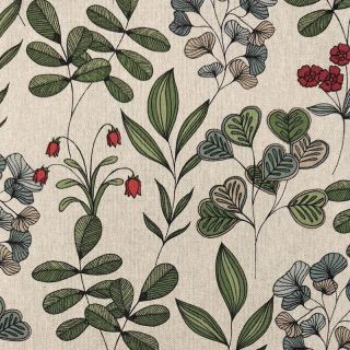 Tkanina dekoracyjna Linenlook Hand Drawn Foliage