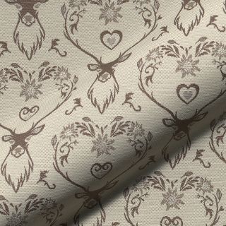 Tkanina dekoracyjna jacquard DOUBLE FACE Landhaus Deer Heart taupe