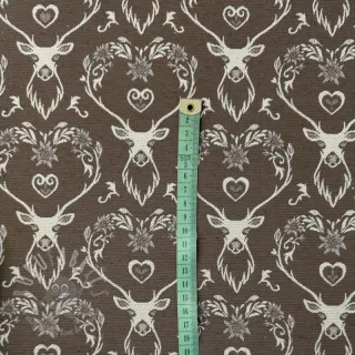 Tkanina dekoracyjna jacquard DOUBLE FACE Landhaus Deer Heart taupe