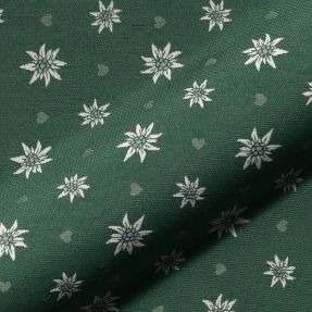 Tkanina dekoracyjna jacquard DOUBLE FACE Landhaus Edelweiss forest green