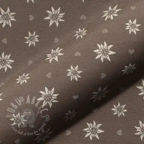 Tkanina dekoracyjna jacquard DOUBLE FACE Landhaus Edelweiss taupe