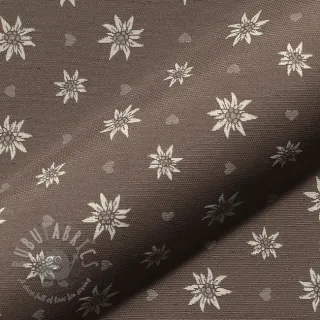 Tkanina dekoracyjna jacquard DOUBLE FACE Landhaus Edelweiss taupe