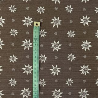Tkanina dekoracyjna jacquard DOUBLE FACE Landhaus Edelweiss taupe