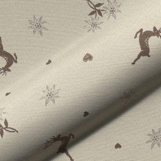 Tkanina dekoracyjna żakardowa DOUBLE FACE Landhaus Mixed Icon taupe