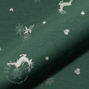 Tkanina dekoracyjna jacquard DOUBLE FACE Landhaus Mixed Icon forest green