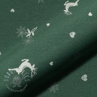 Tkanina dekoracyjna jacquard DOUBLE FACE Landhaus Mixed Icon forest green