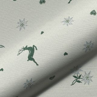 Tkanina dekoracyjna żakardowa DOUBLE FACE Landhaus Mixed Icon forest green