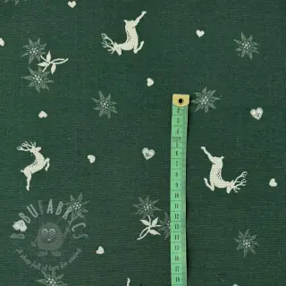 Tkanina dekoracyjna jacquard DOUBLE FACE Landhaus Mixed Icon forest green