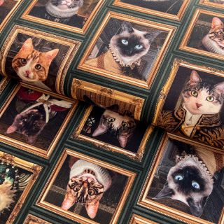 Tkanina dekoracyjna Cats Golden Age digital print