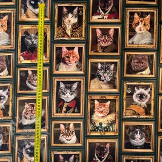 Tkanina dekoracyjna Cats Golden Age digital print