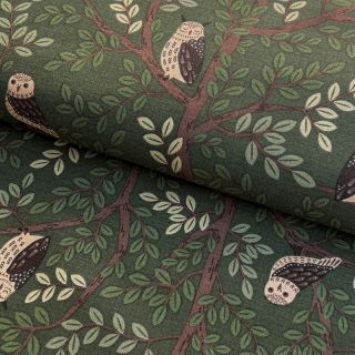 Tkanina dekoracyjna premium Forest Wood Owl